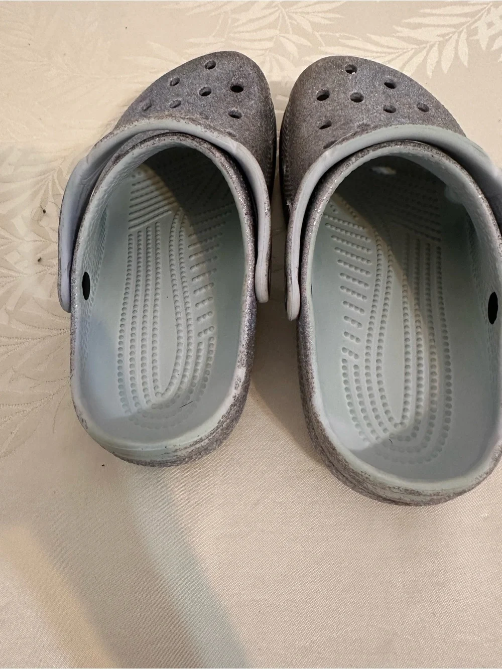 CROCS Kids Glitter Clogs in Sparkling Lavender